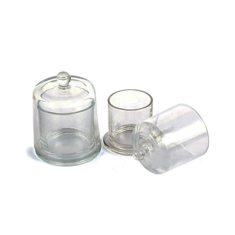 Wholesale luxury customized glass candle holder with cloche UK for home decor